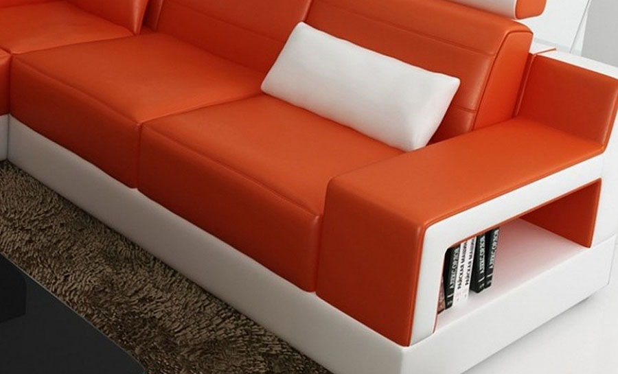 Avery - L - Leather Sofa Lounge Set